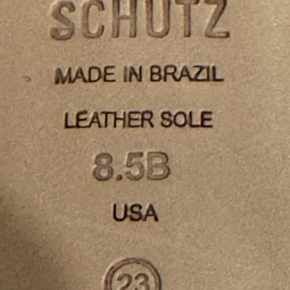 Schutz Leather Knotted Block Heel Mules β Size 8.5B π β¨ - Picture 6 of 6